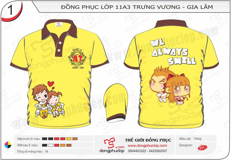 Áo đồng phục lớp 11A3 Trưng Vương Hưng Yên