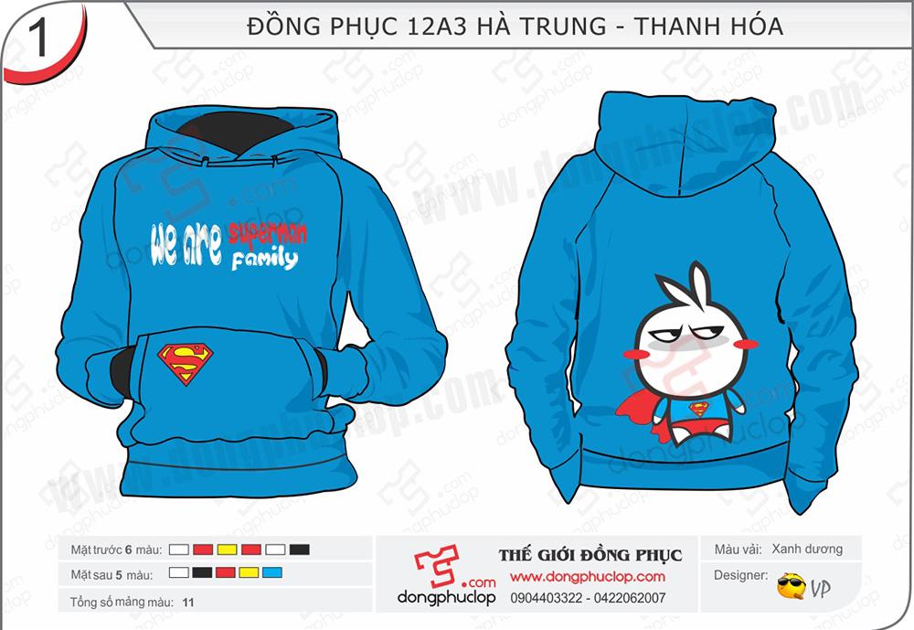 Áo khoác nỉ 12A3 Hà Trung Thanh Hóa