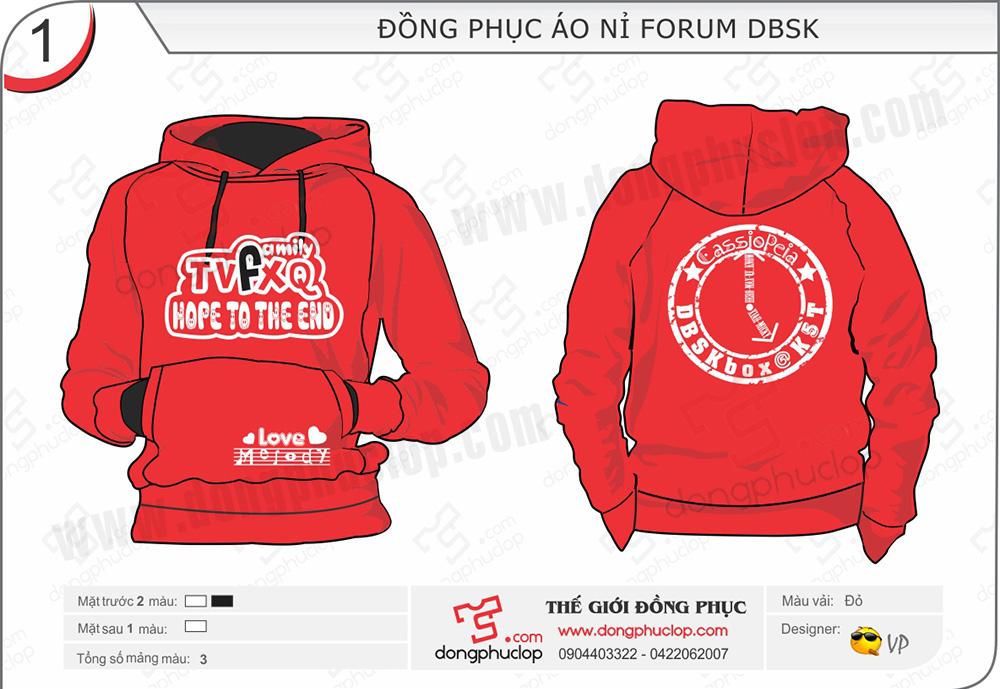 Áo khoác nỉ Forum DBSK