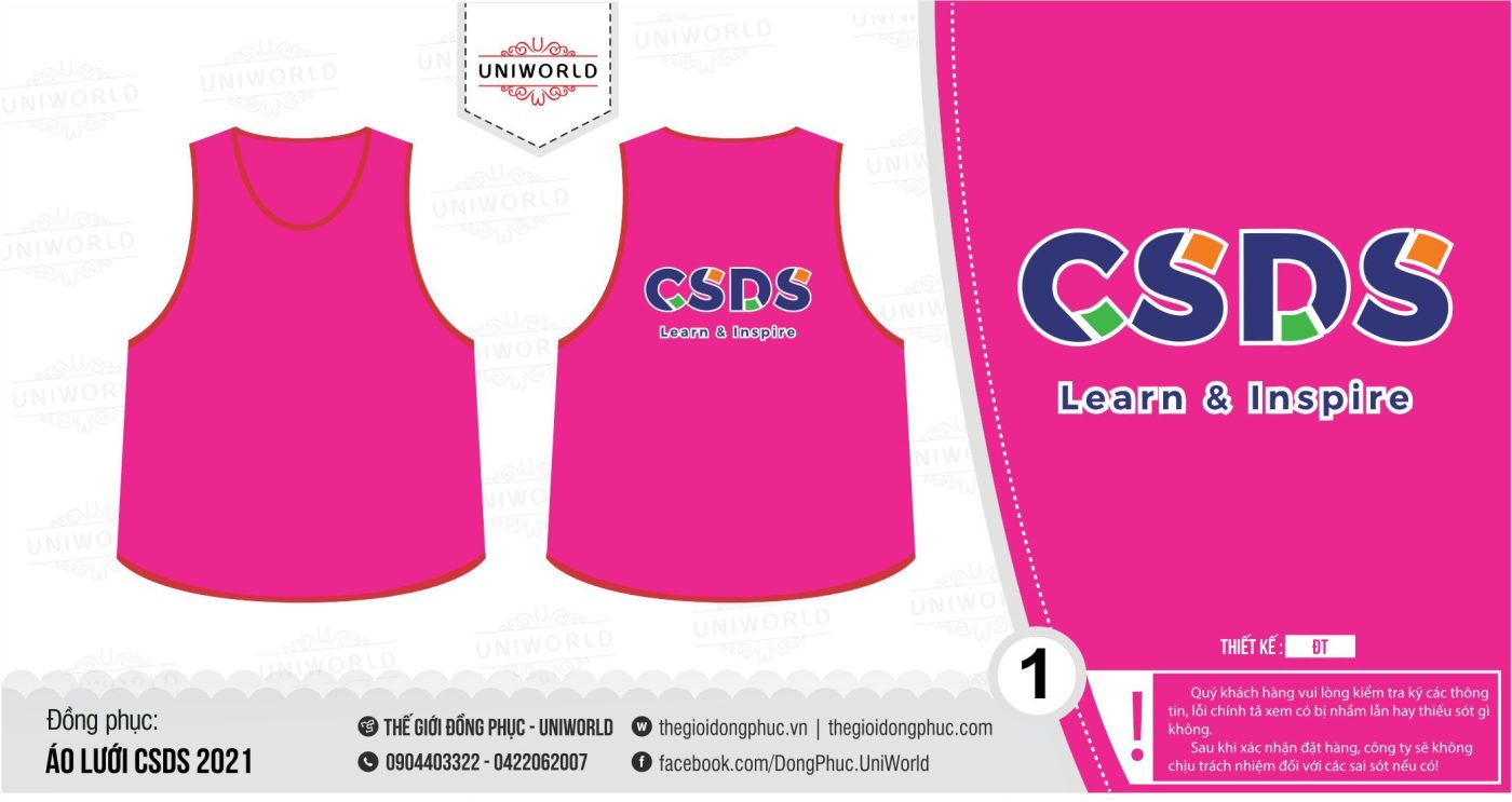 Áo lưới CSDS - Mặt sau