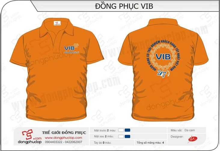 Đồng phục cổ bẻ ngân hàng VIB