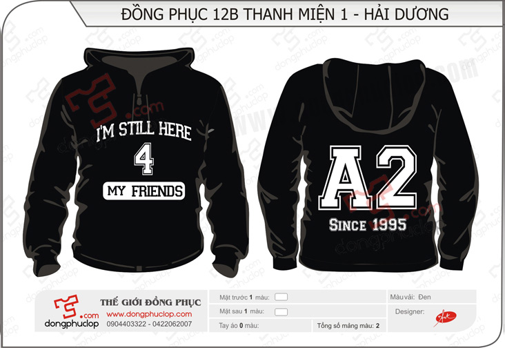 Đồng phục áo khoác nỉ 12B Thanh Miện 1