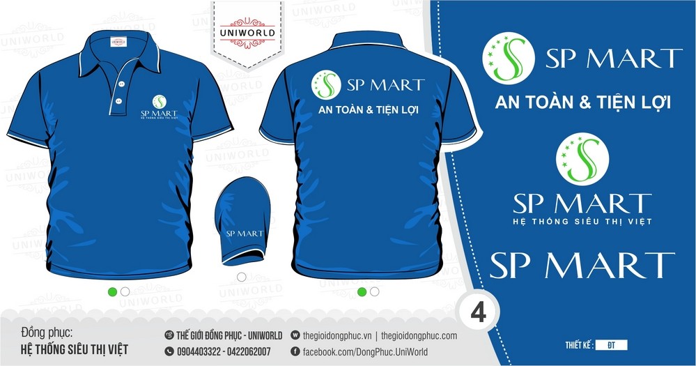 Đồng phục hệ thống siêu thị việt SP Mart - Ảnh 3