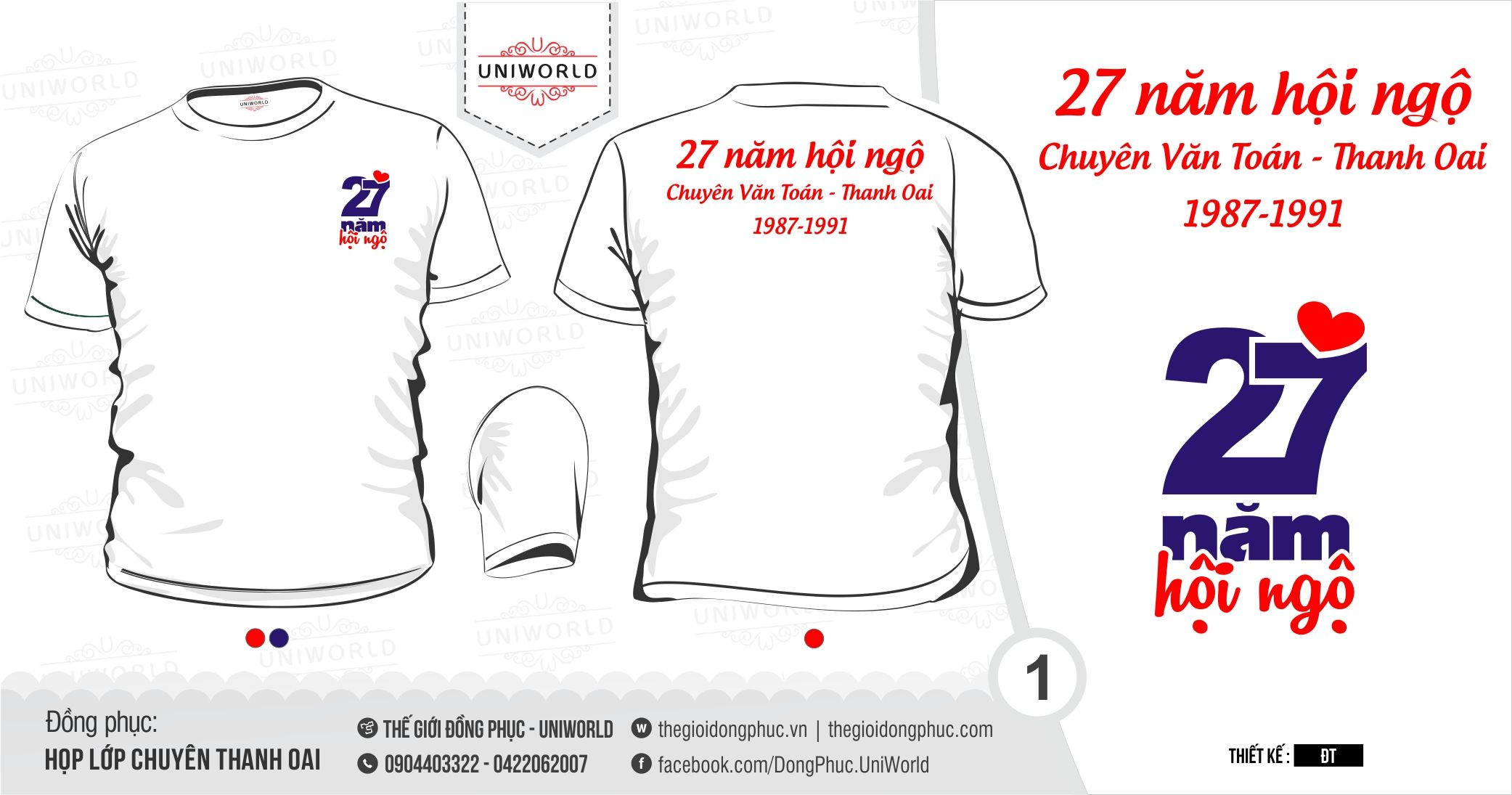 Áo họp lớp 27 năm hội ngộ chuyên văn toán Thanh Oai