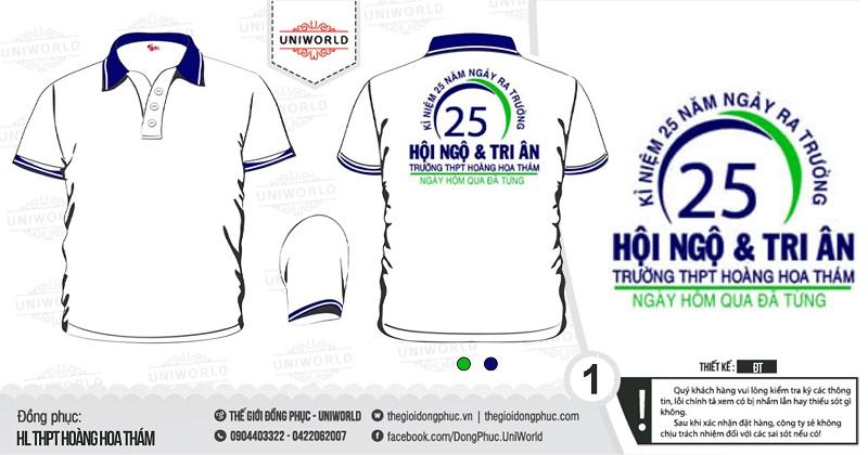 Áo họp lớp 25 năm THPT Hoàng Hoa Thám
