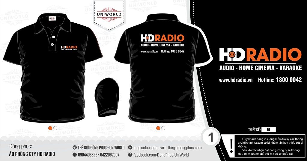 Áo phông đồng phục HD Radio