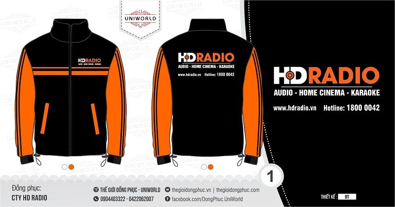 Áo khoác gió công ty HD Radio