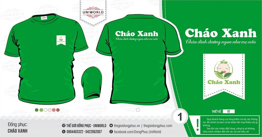 Áo phông đồng phục Cháo Xanh