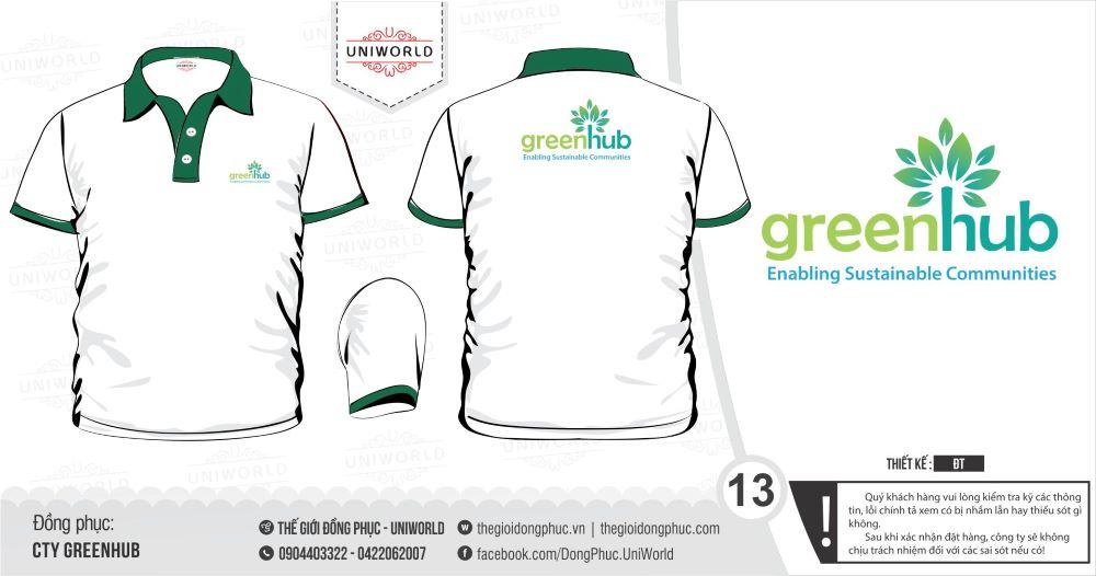 Áo phông cổ bẻ công ty Greenhub