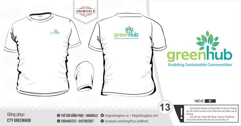 Áo phông cổ bẻ công ty Greenhub - Mặt sau