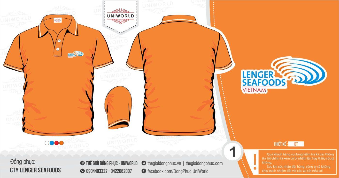 Đồng phục công ty Lenger Seafoods - Mặt sau