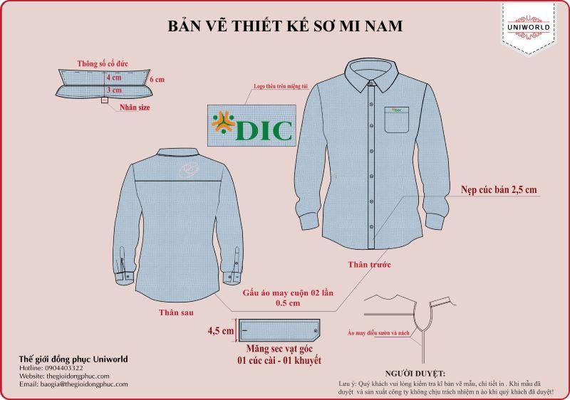 Đồng phục sơ mi nam nữ công ty IDC