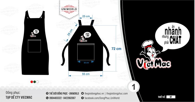 Đồng phục tạp dề công ty VietMac