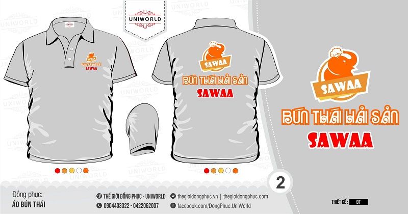 Đồng phục nhà hàng bún thái hải sản sawaa
