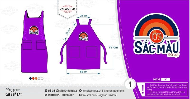 Tạp dề quán cafe Đà Lạt