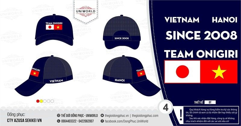 Mũ đồng phục công ty Asuza Sekkei