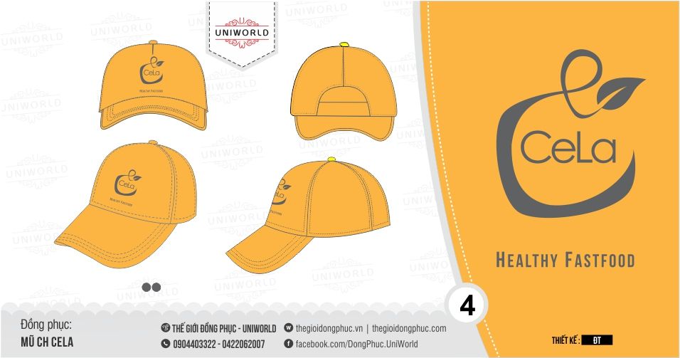 Mũ lưỡi trai đồng phục công ty CH Cela