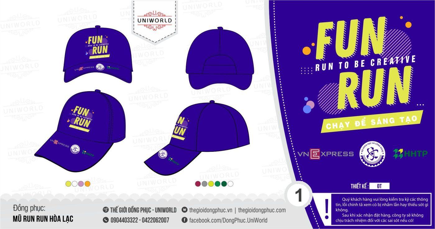 Mũ teambuilding Run Run Hoà Lạc - Mặt sau