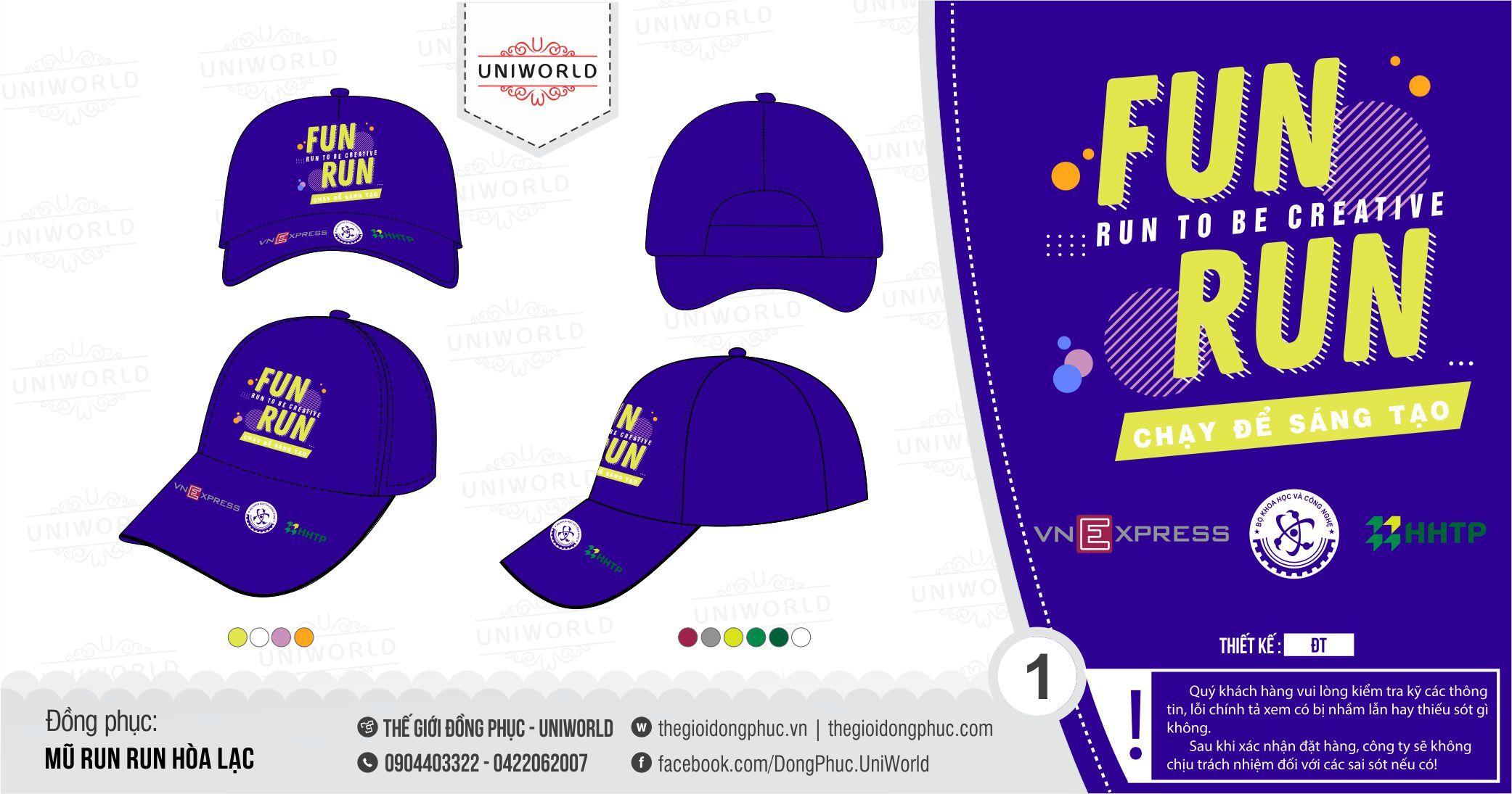 Mũ teambuilding Run Run Hoà Lạc