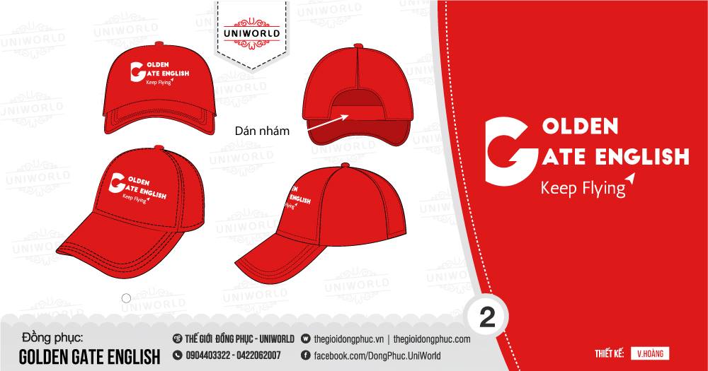 Mũ đồng phục trung tâm Golden Gate English