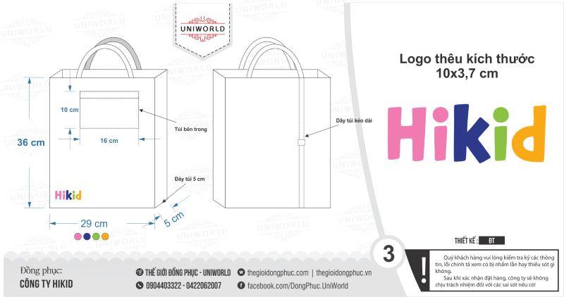 Mẫu túi xách công ty Hikid