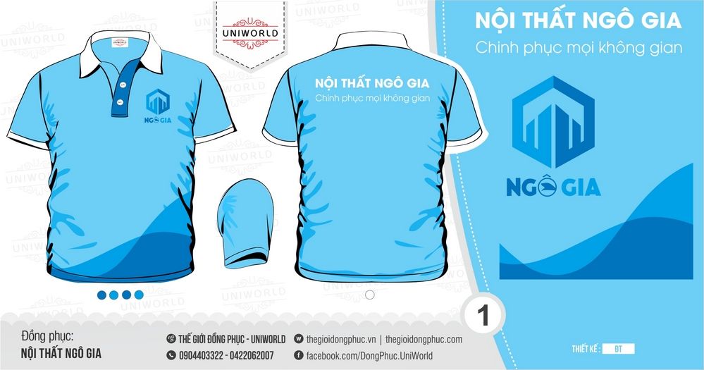 mẫu thiết kế đồng phục công ty đẹp năm 2019