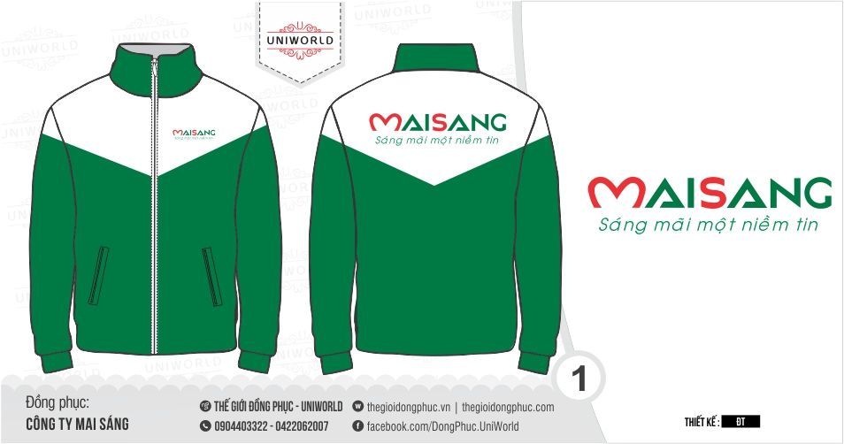 đồng phục áo khoác gió mai sang