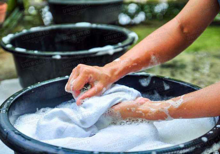 giặt vải cotton bằng tay