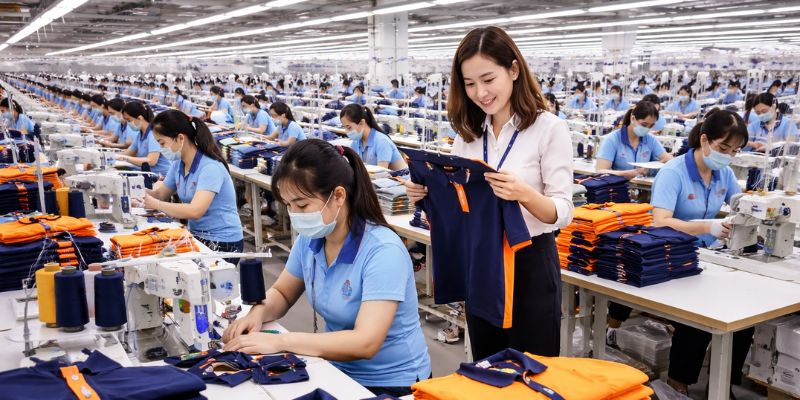 UniWorld xưởng may áo đồng phục uy tín tại Hà Nội